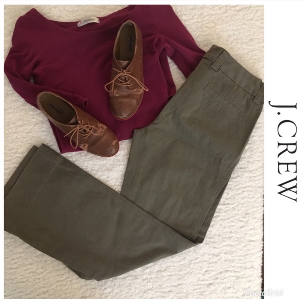 J Crew Olive Green Favorite Fit Pant